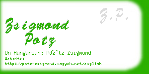 zsigmond potz business card